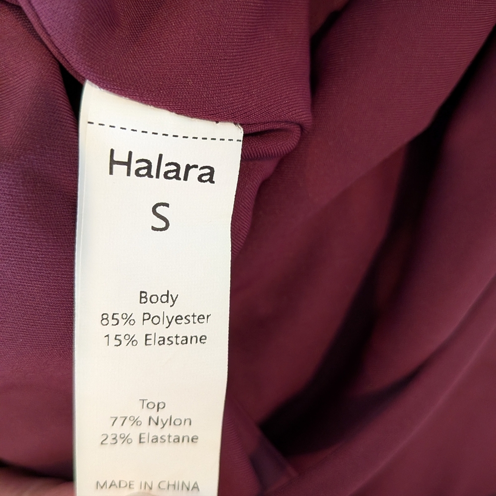 Halara Breezeful Wide Leg Jumpsuit Backless Pocket Burgundy Size S Flowy Resort - Picture 15 of 15
